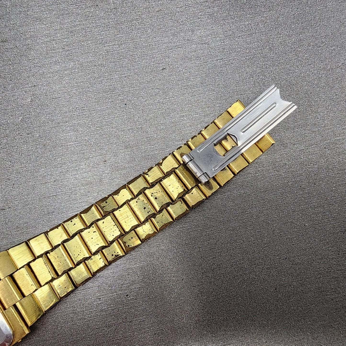 Longines Tank Watch Men 23mm Gold Dial Gold Tone Rectangle PARTS Vintage9