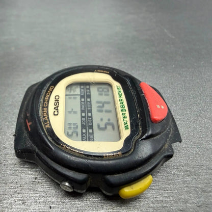 Casio TM-12 Watch Men 39mm Digital Black Tone Alarm Chrono BROKEN!!! New Battery3