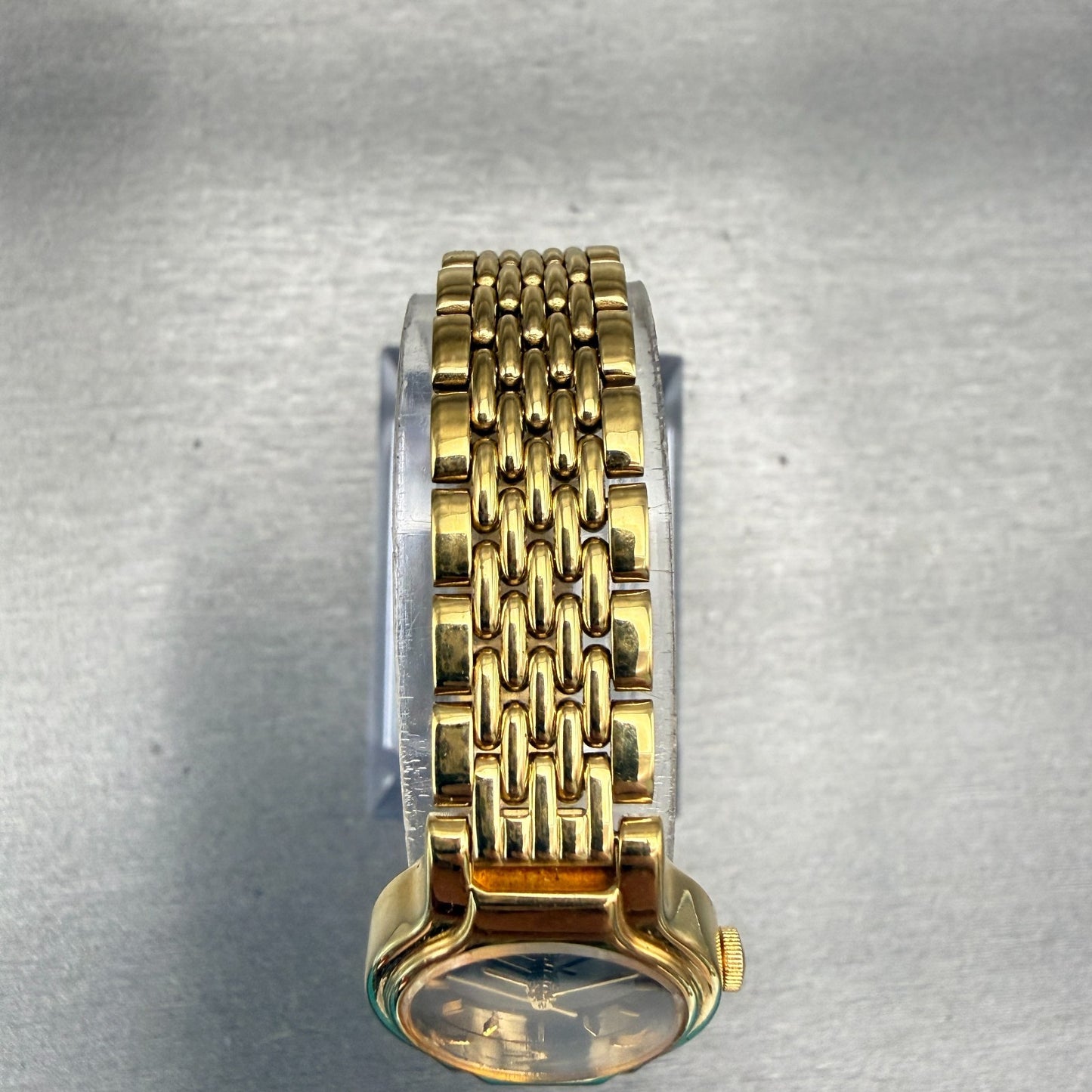 Seiko Watch Women 17mm Black Dial Gold Tone Round V401-0289 New Battery Vintage4