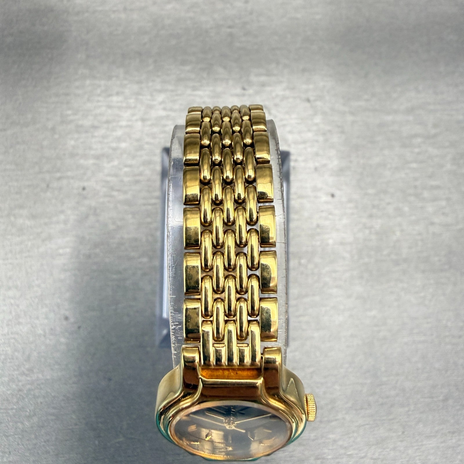 Seiko Watch Women 17mm Black Dial Gold Tone Round V401-0289 New Battery Vintage4