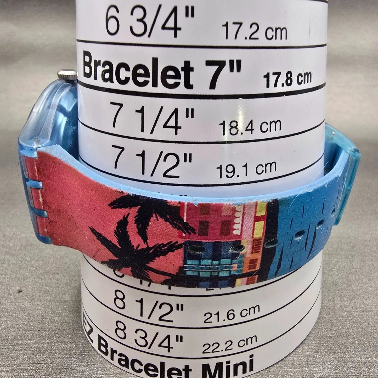 Swatch MIAMI VIBES Watch Women  Blue Dial Blue Case Round SUOZ230 New Battery9