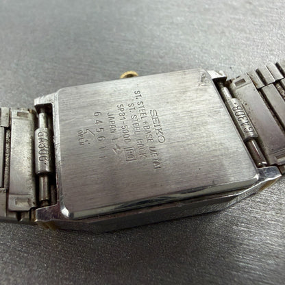 Seiko Tank Watch Men 24mm Champagne Dial Two Tone 5P31-5000 New Battery Vintage9
