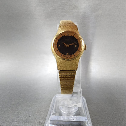 Seiko Galaxy Watch Women 20mm Black Dial Gold Tone 8y210030 New Battery5