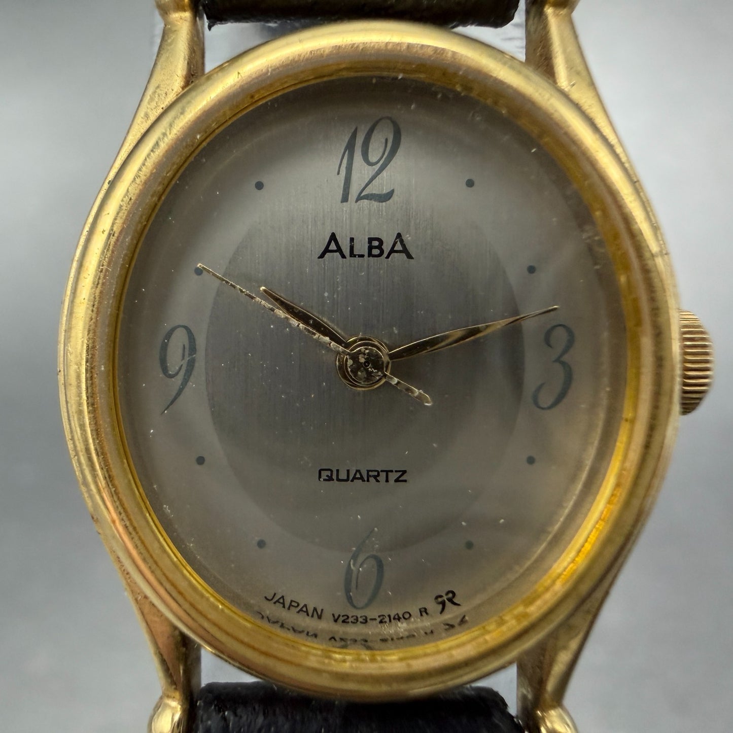 Seiko Alba Watch Women 19mm Silver Dial Gold Tone Oval V233-5890 New Battery2
