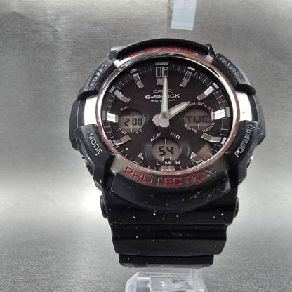 Casio G-Shock GAS-100 Watch Men 48mm Black Silver Analog Digital Solar Alarm6