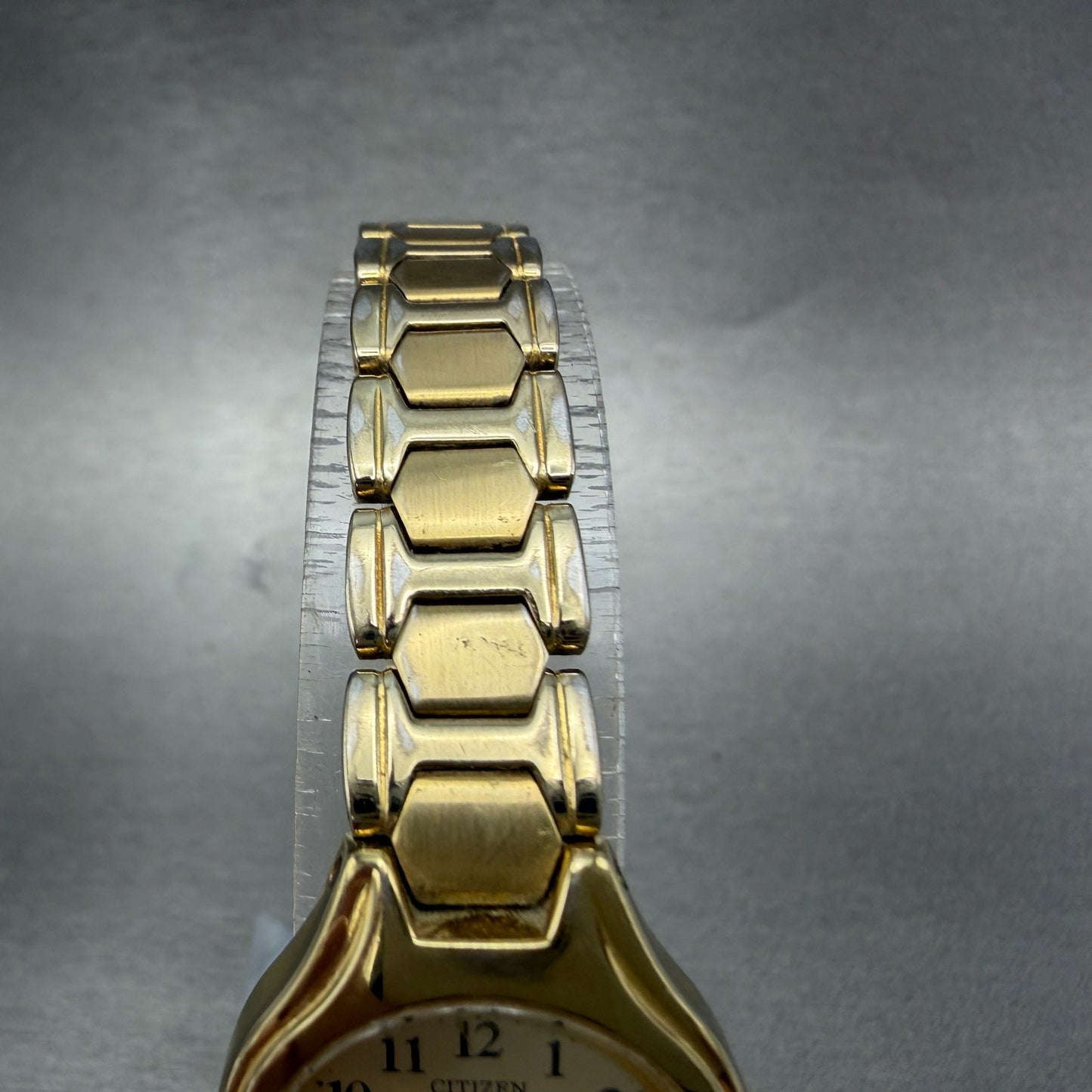 Citizen Watch Women 23mm Champagne Dial Gold Tone Date 1012-S011523 New Battery4