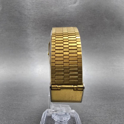 Seiko SX Tank Watch Men 26mm Black Dial Gold Tone Rectangle 5Y31A PARTS NO BACK8