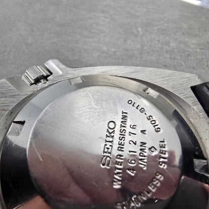 Seiko Captain Willard Dive Watch Men 44mm Black Dial Steel Date 6105-8110 Works9