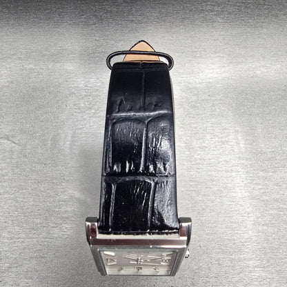 Bulova Tank Watch Men 29mm Silver Dial Silver Tone Date Rectangle 96B107 New Bat4