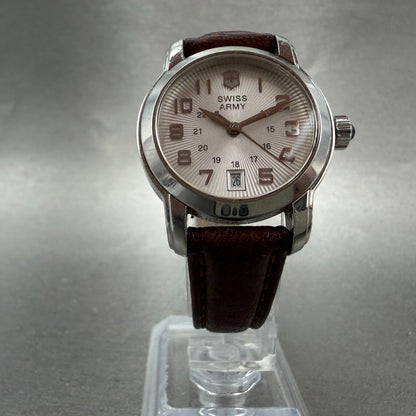 Victorinox Swiss Army Vivante Watch Women 28mm Silver Dial Steel Date New Batt5