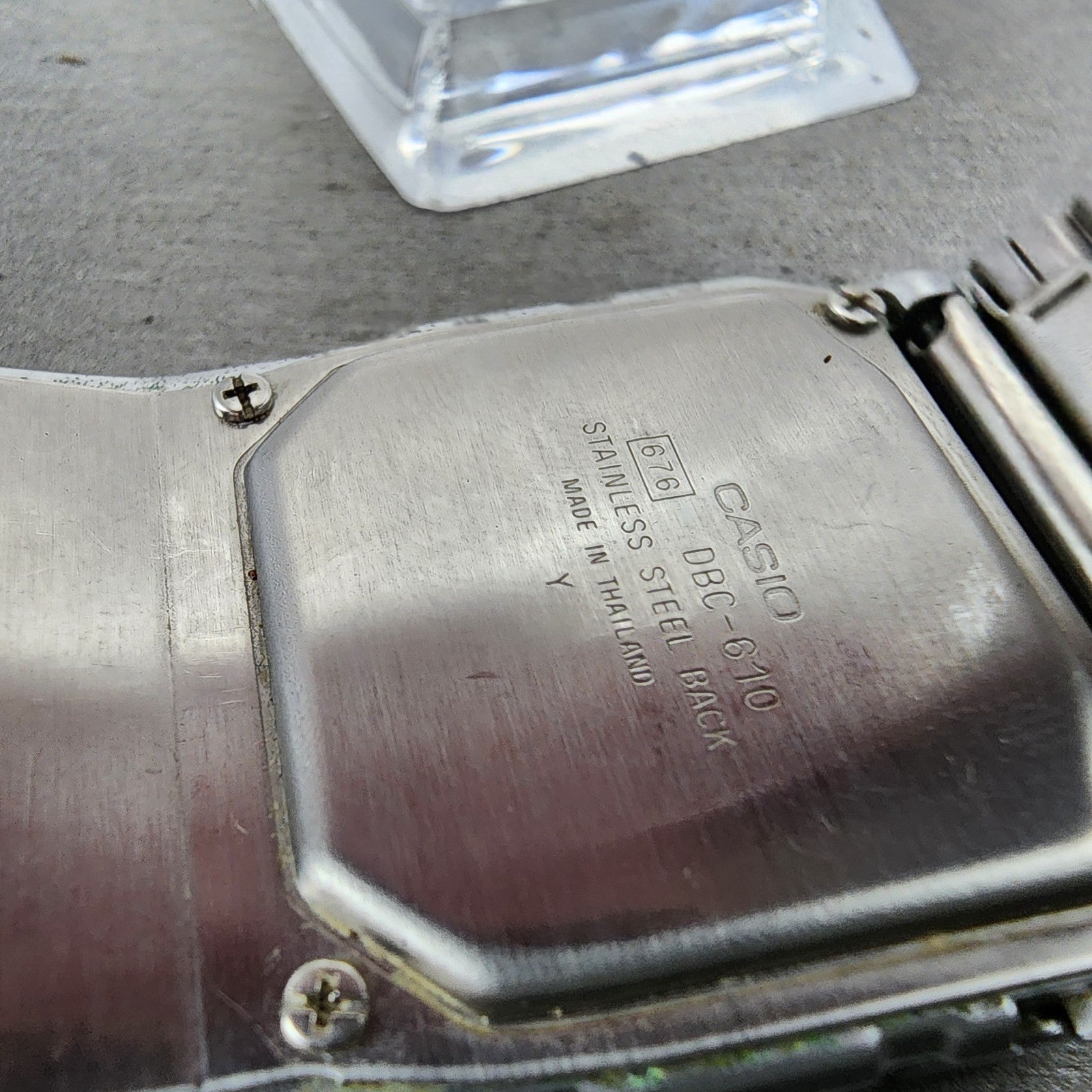 Casio Calculator Watch Men 33mm Digital Silver Tone Alarm Chrono DBC610 New Bat9