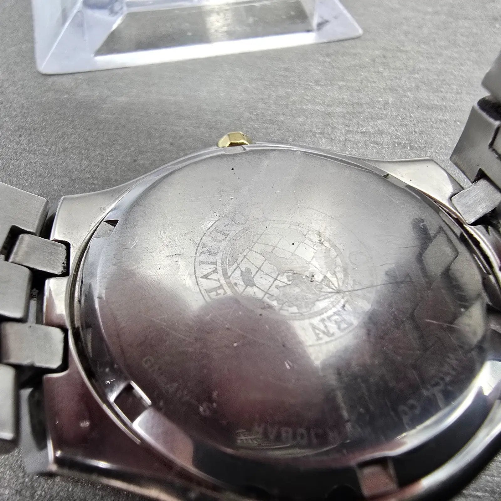 Citizen Eco-Drive Watch Men 38mm White Dial Two Tone Date E111-S049521 Runs9