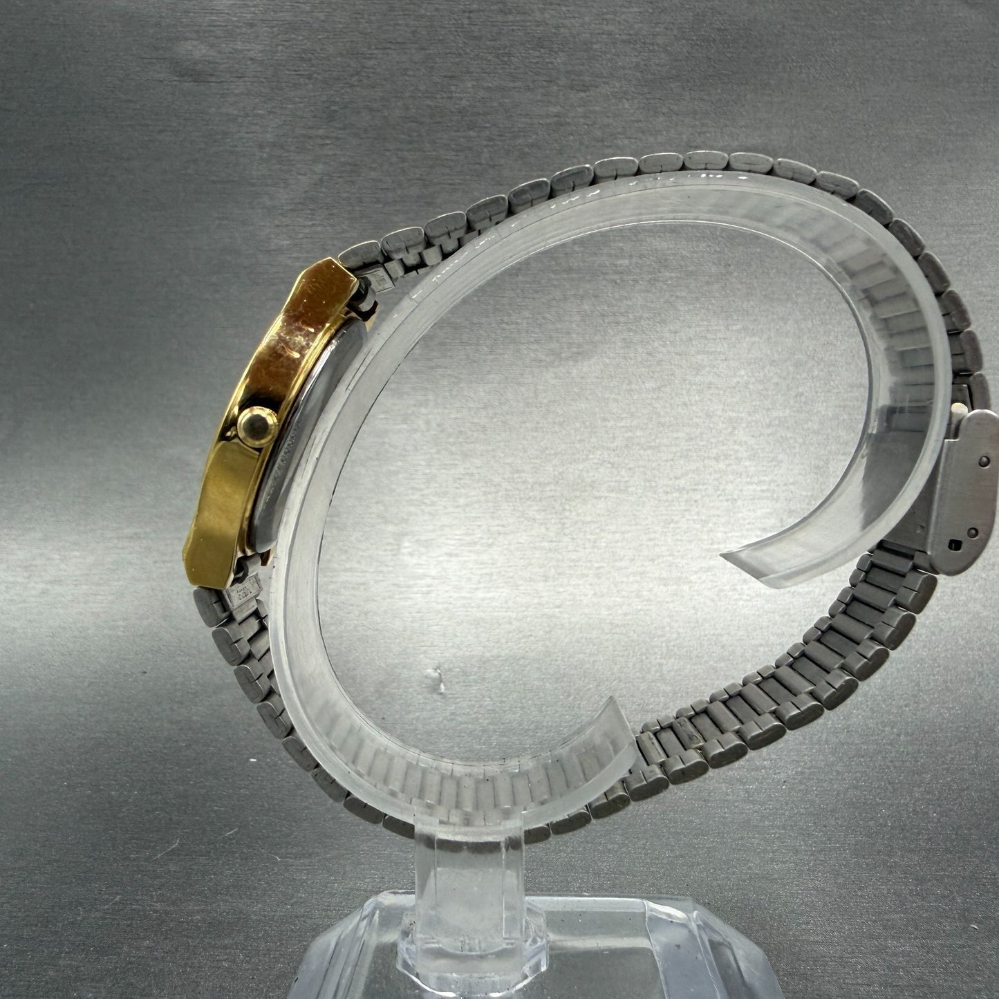 Seiko Watch Women 28mm Champagne Dial Gold Tone Round 5y91-6010 New Battery VTG6