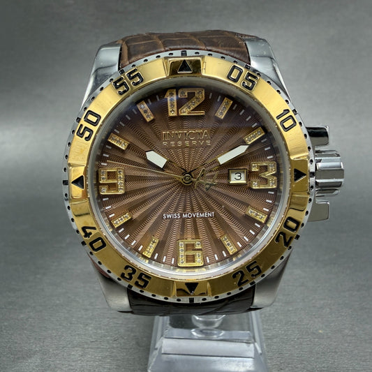 Invicta Reserve Excursion Watch Men 50mm Brown Dial Two Tone Date 42628 New Batt0