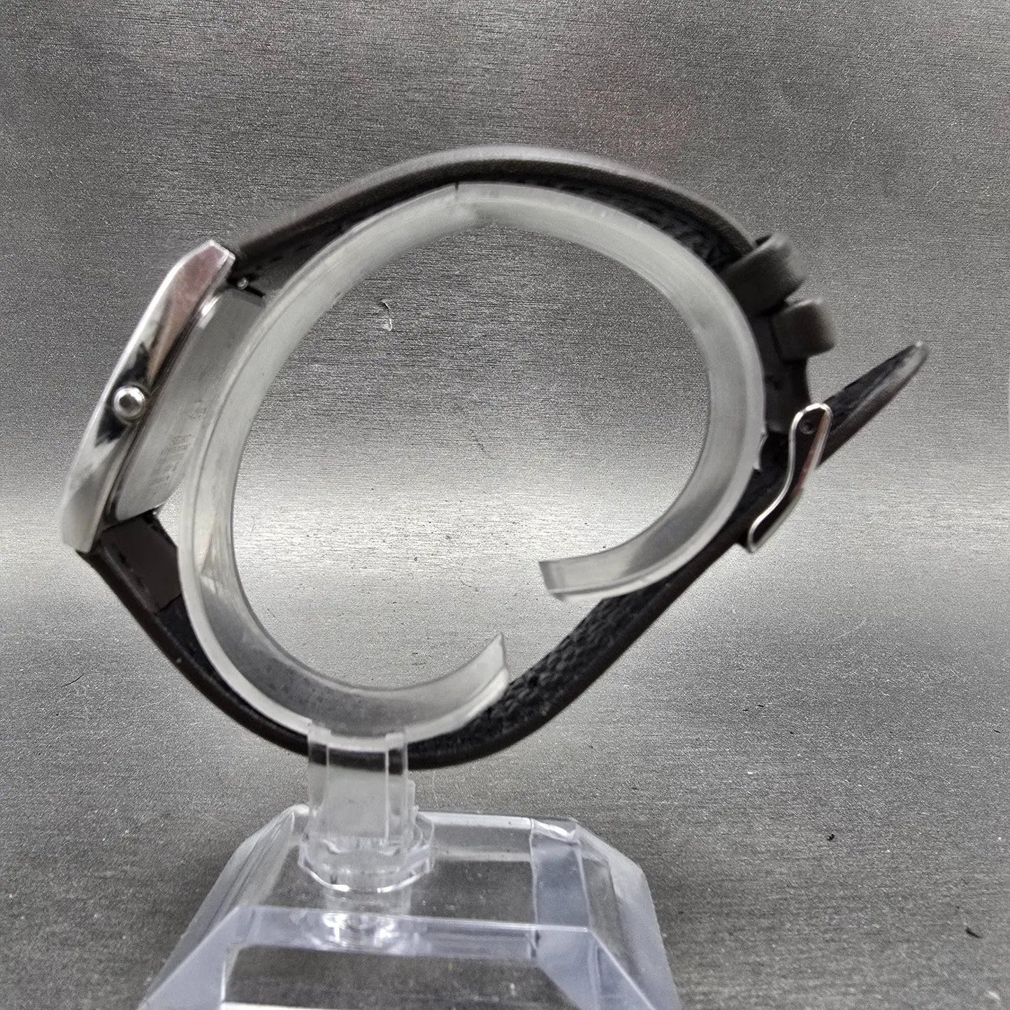 Seiko Watch Men 31mm Silver Dial Silver Tone Rectangle 6030-5220 New Battery VTG6