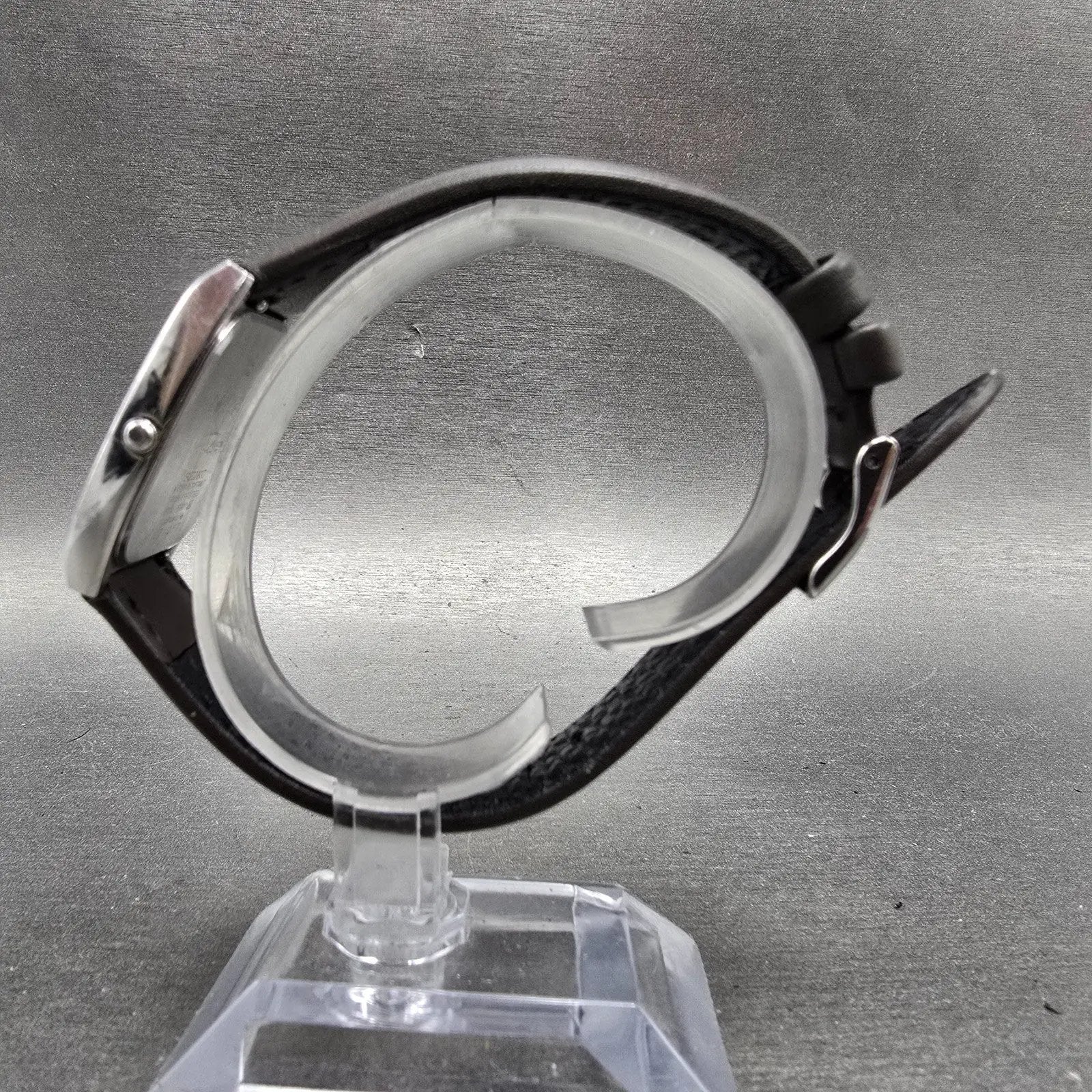 Seiko Watch Men 31mm Silver Dial Silver Tone Rectangle 6030-5220 New Battery VTG6