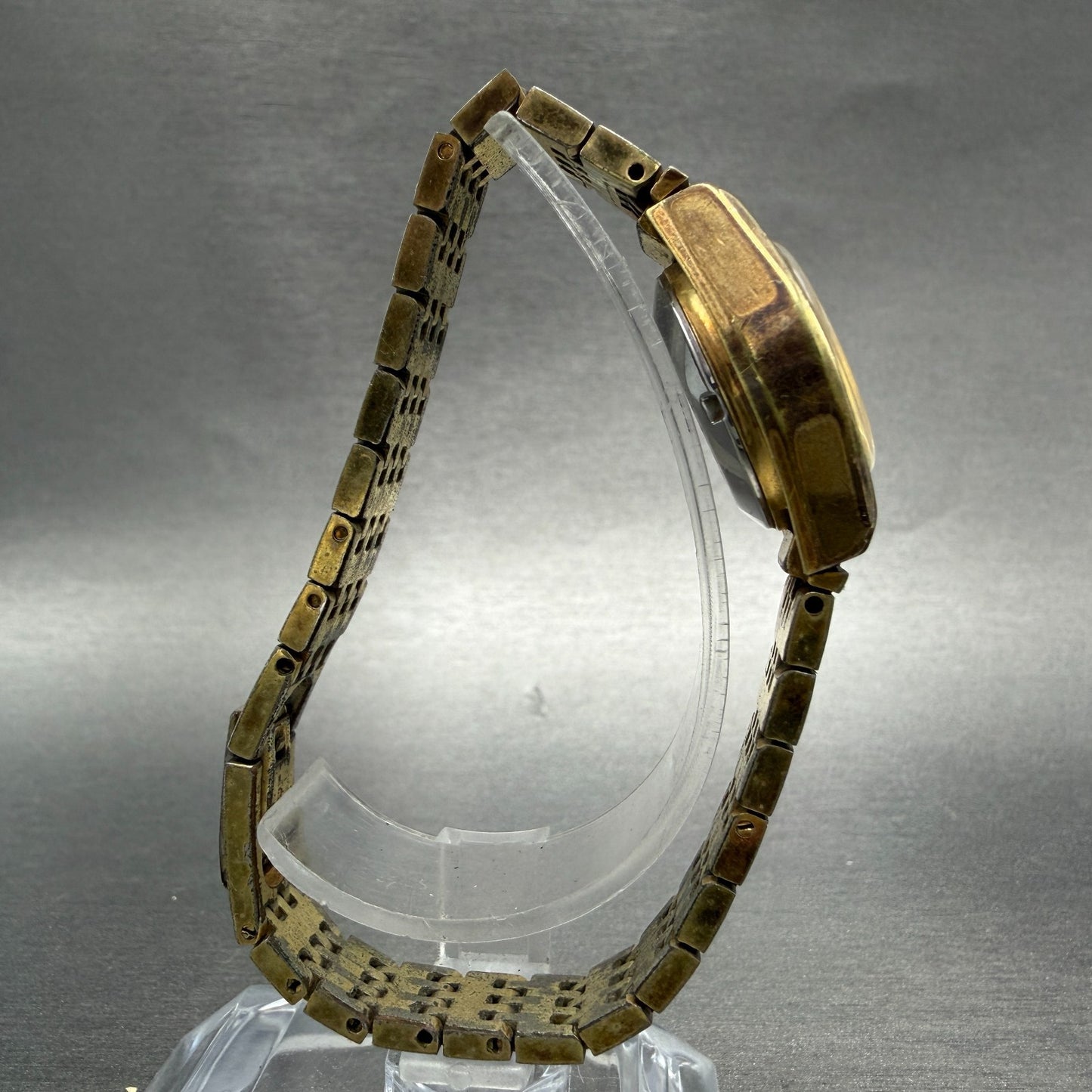 Rado Golden Sabre Watch Women 24mm Gold Dial Gold Tone Daydate Round Runs VTG8