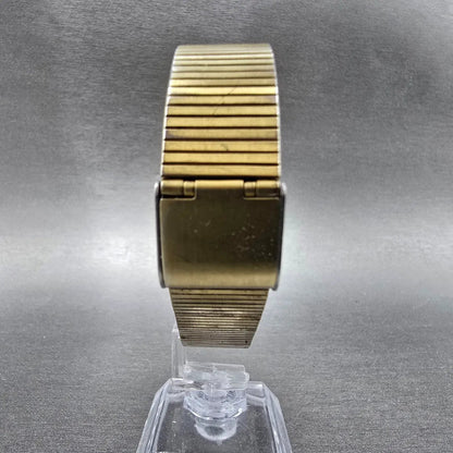 Seiko SX Tank Watch Men 26mm Champagne Dial Gold Tone Rectangle 5Y95-5009 PARTS8
