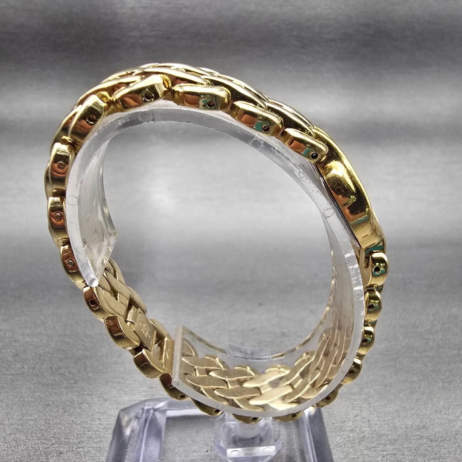 Seiko Watch Women 18mm White Dial Gold Tone Oval 4N00-F080 New Battery Vintage8