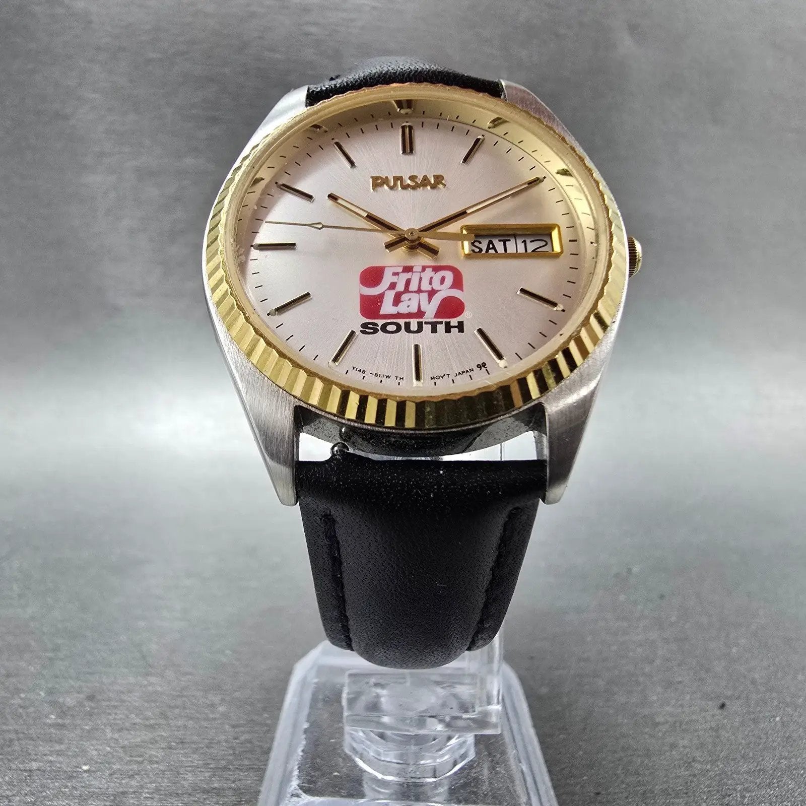 Seiko Pulsar President Watch Men 35mm Silver Dial Two Tone Daydate New Battery5