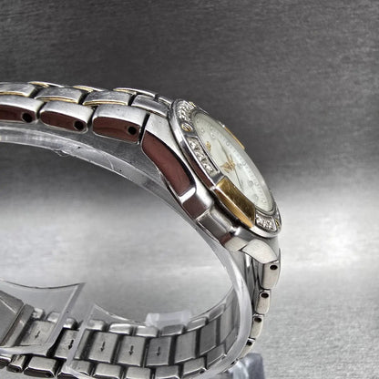 Seiko Coutura Watch Women 26mm MOP Dial Two Tone Date Diamond 7N82-0CG0 NewBat p3