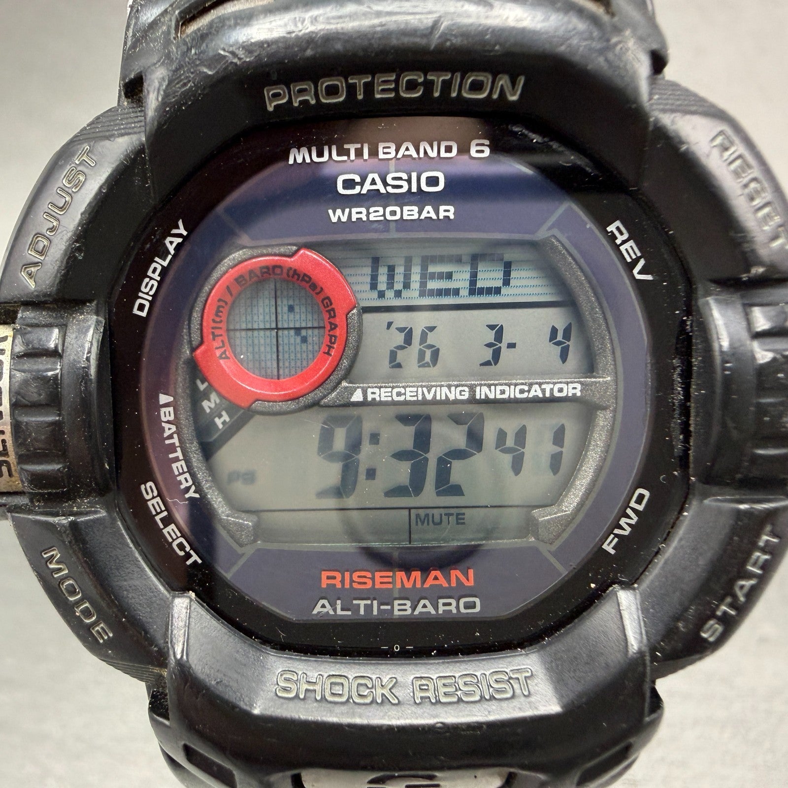 Casio G-Shock Riseman GW-9200J Watch Men 49mm Analog Digital Black Octagon Solar1