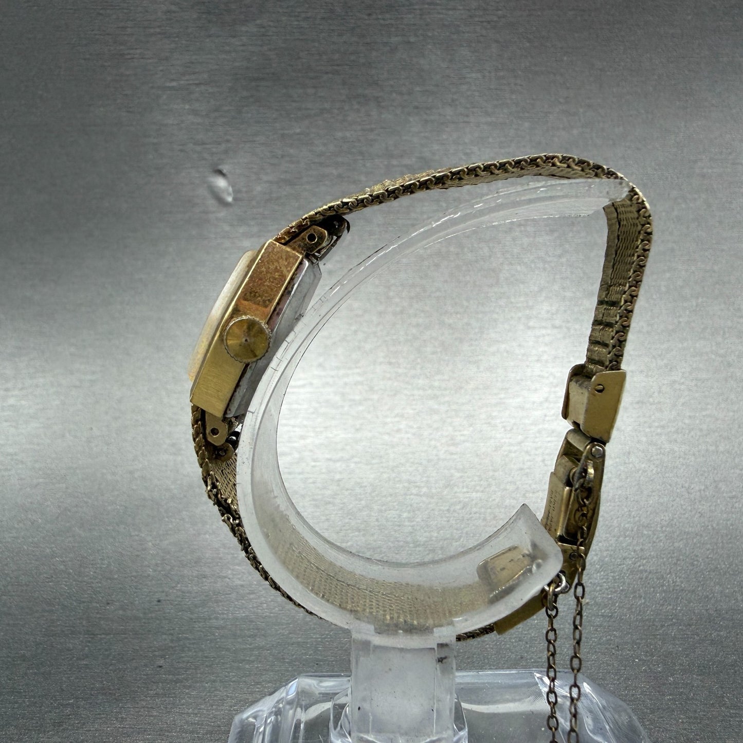 Seiko Watch Women 16mm Champagne Dial Gold Tone Manual Hexagon 11-5199 Runs HJ66