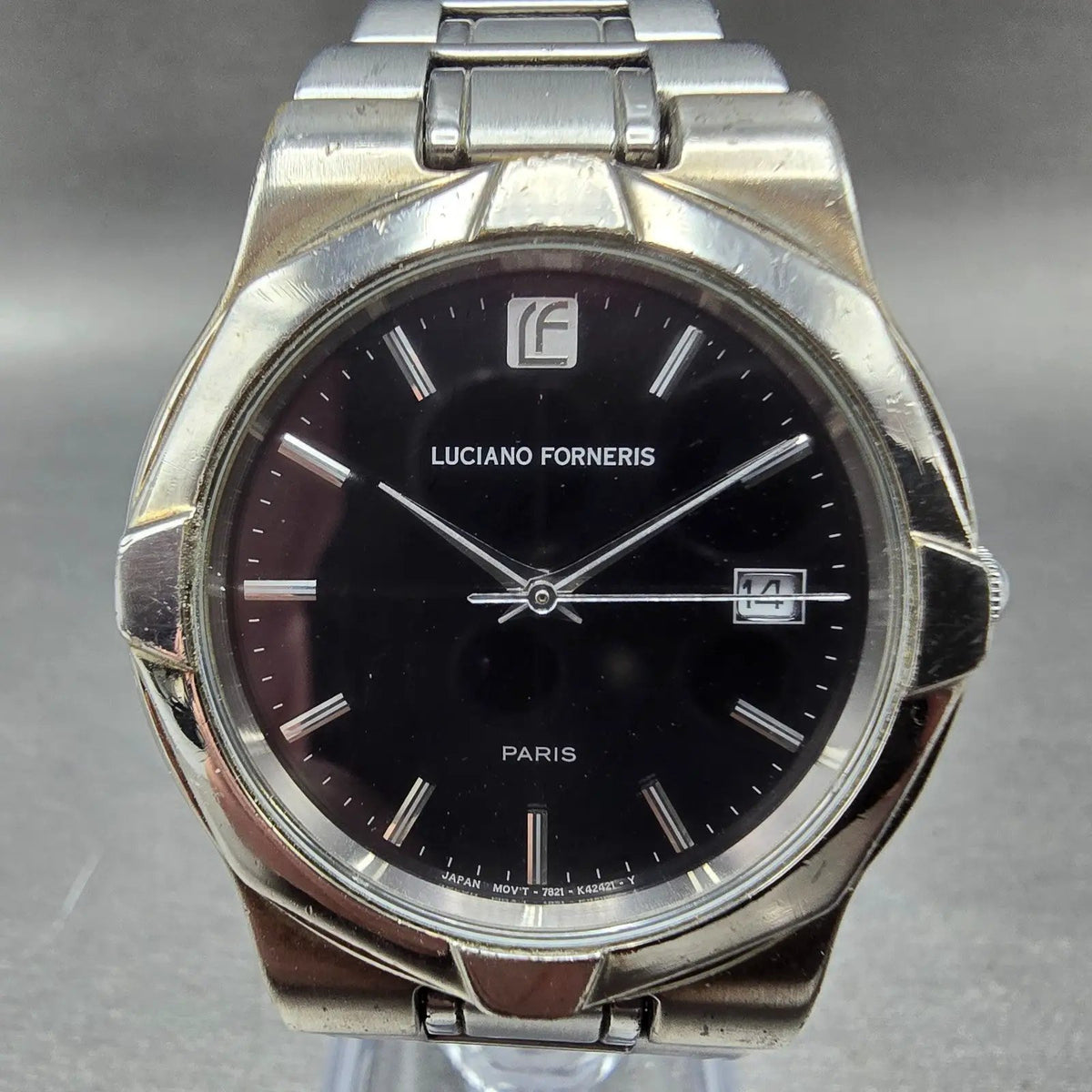 Citizen Eco-Drive Luciano Forneris Watch Men 36mm Black Dial Silver Date Works0
