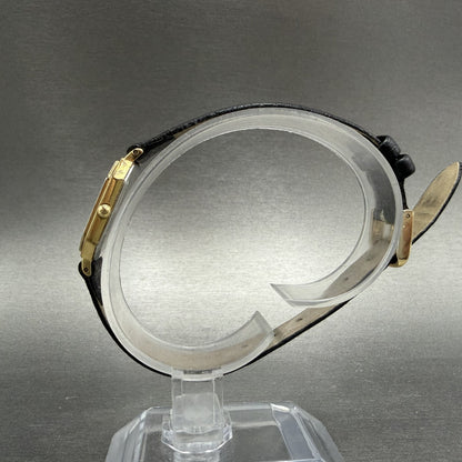 Seiko Watch Women 20mm Black Dial Gold Tone Octagon 7320-5059 New Battery6