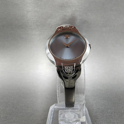 Movado Kara Watch Women 24m Blue Dial Steel Diamond Accent 84A11846 New Batt5