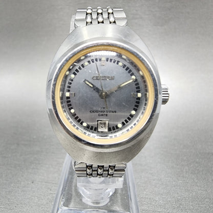 Citizen Cosmostar Watch Women 24mm Gray Dial Silver Tone Date Manual E10633-K