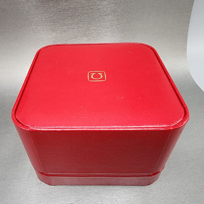Omega Presentation Watch Box Red Leather Rectangle Vintage Single Watch Booklet2