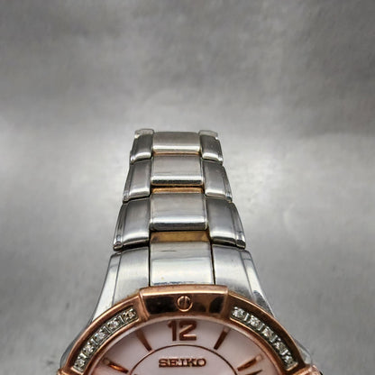 Seiko Coutura Watch Women 32mm MOP Dial Two Tone Round 6g2800g0 New Battery4