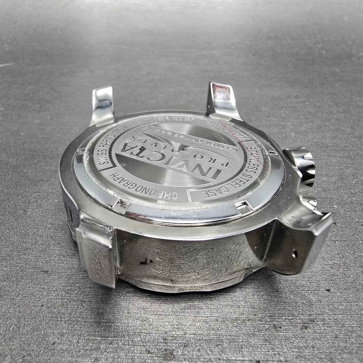 Invicta Pro Diver Chronograph Watch Men 48mm Black Dial Silver Tone 6977 New Bat12