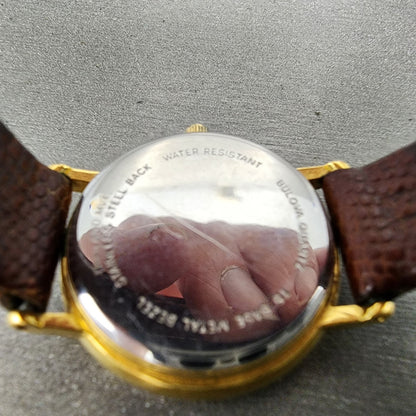 Bulova Watch Women 26mm Champagne Dial Gold Tone Round New Battery
