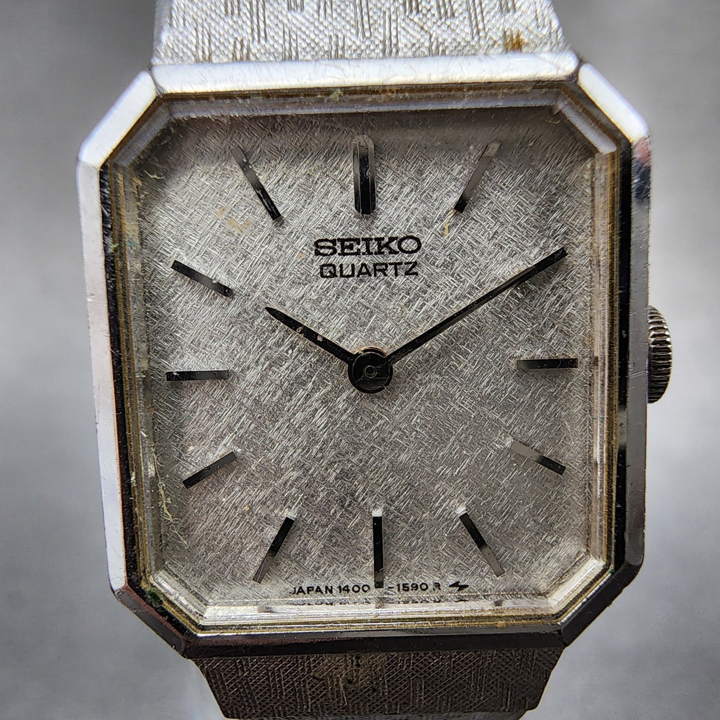 Seiko Watch Women 18mm Silver Dial Silver Tone Octagon 14005499 New Battery1