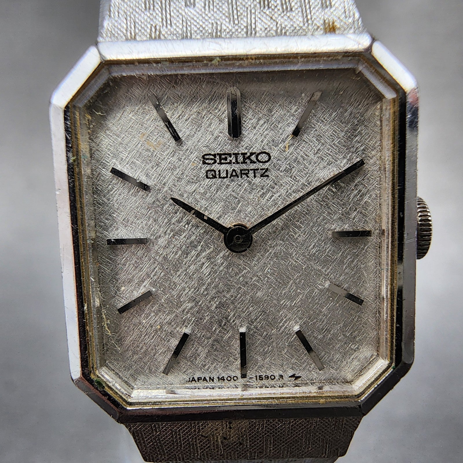 Seiko Watch Women 18mm Silver Dial Silver Tone Octagon 14005499 New Battery1