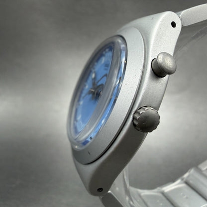 Swatch irony Beam in The Night Watch Men 37mm Blue Dial Silver YGS9008 New Batt2