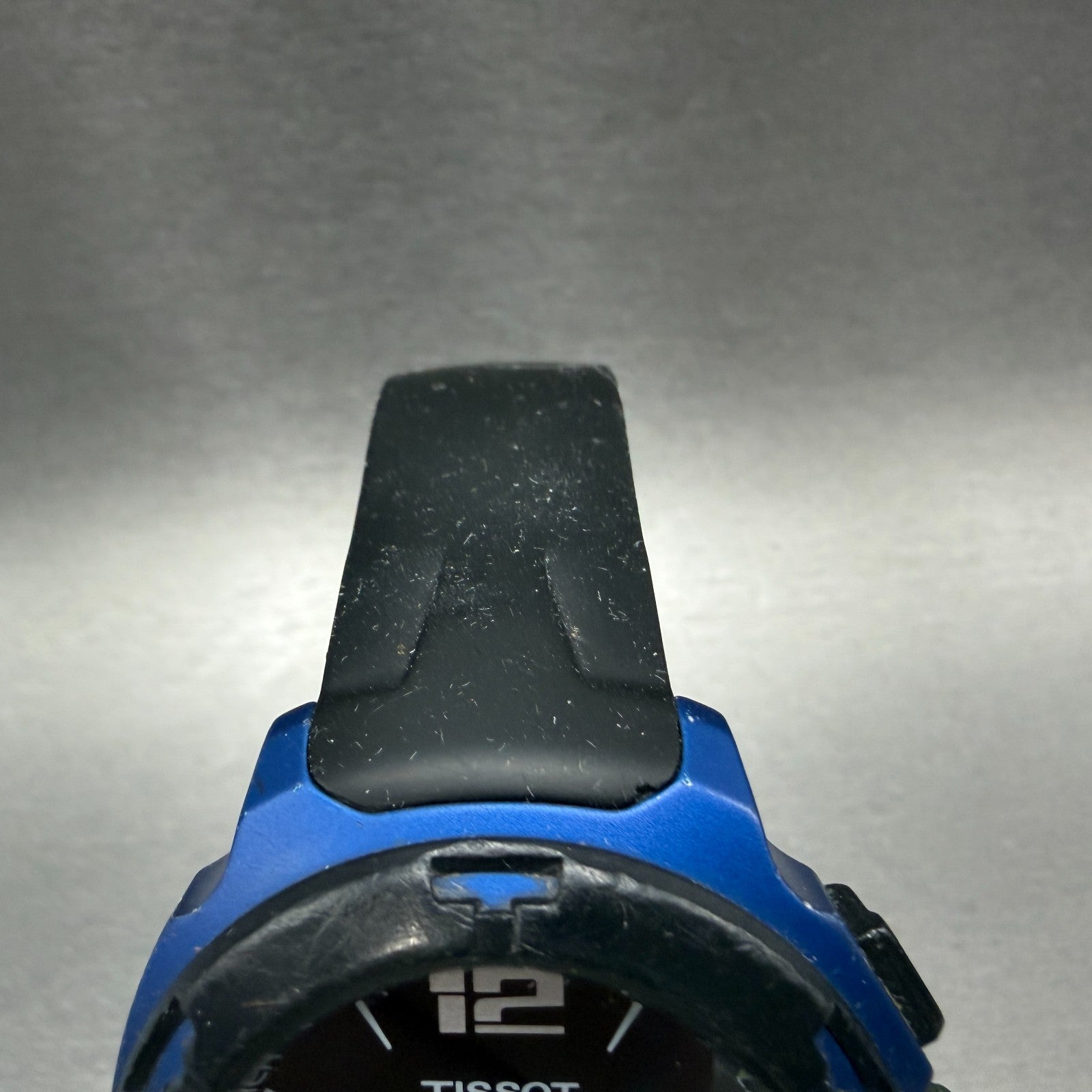 Tissot T-Touch Watch Men 47mm Black Blue Ana Digi Alarm Chrono New Battery W/Box5