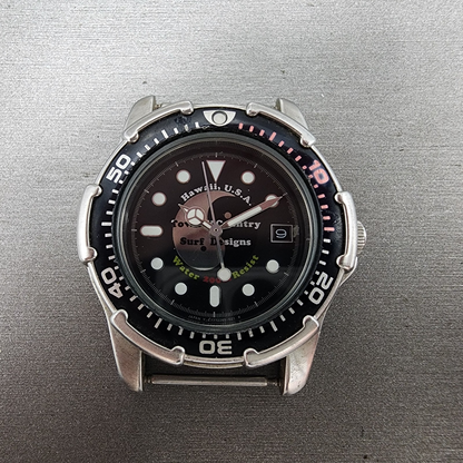 Orient Town & Country Surf Design Dive Watch Men 36mm Black Dial Silver NewBat110