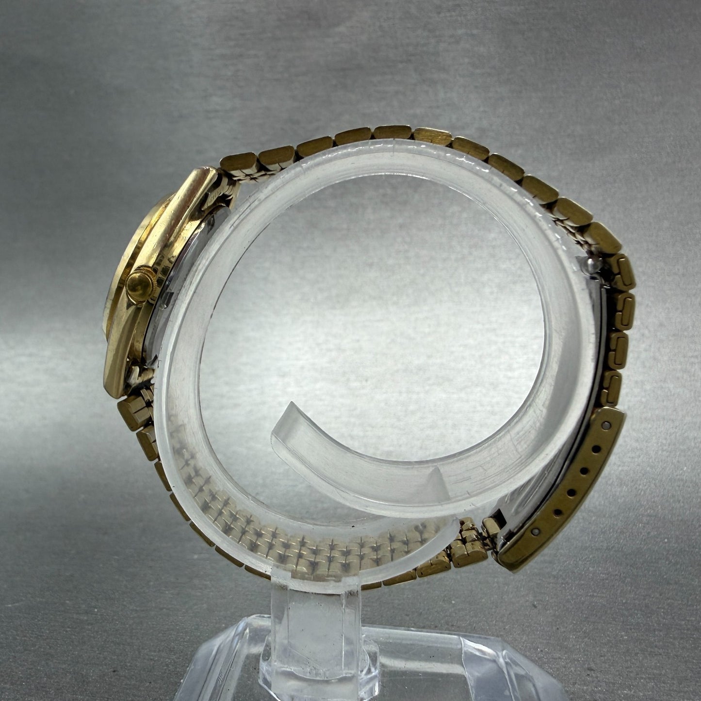 Seiko Watch Women 24mm Gold Dial Gold Tone Date Round 3Y02-0010 New Battery6