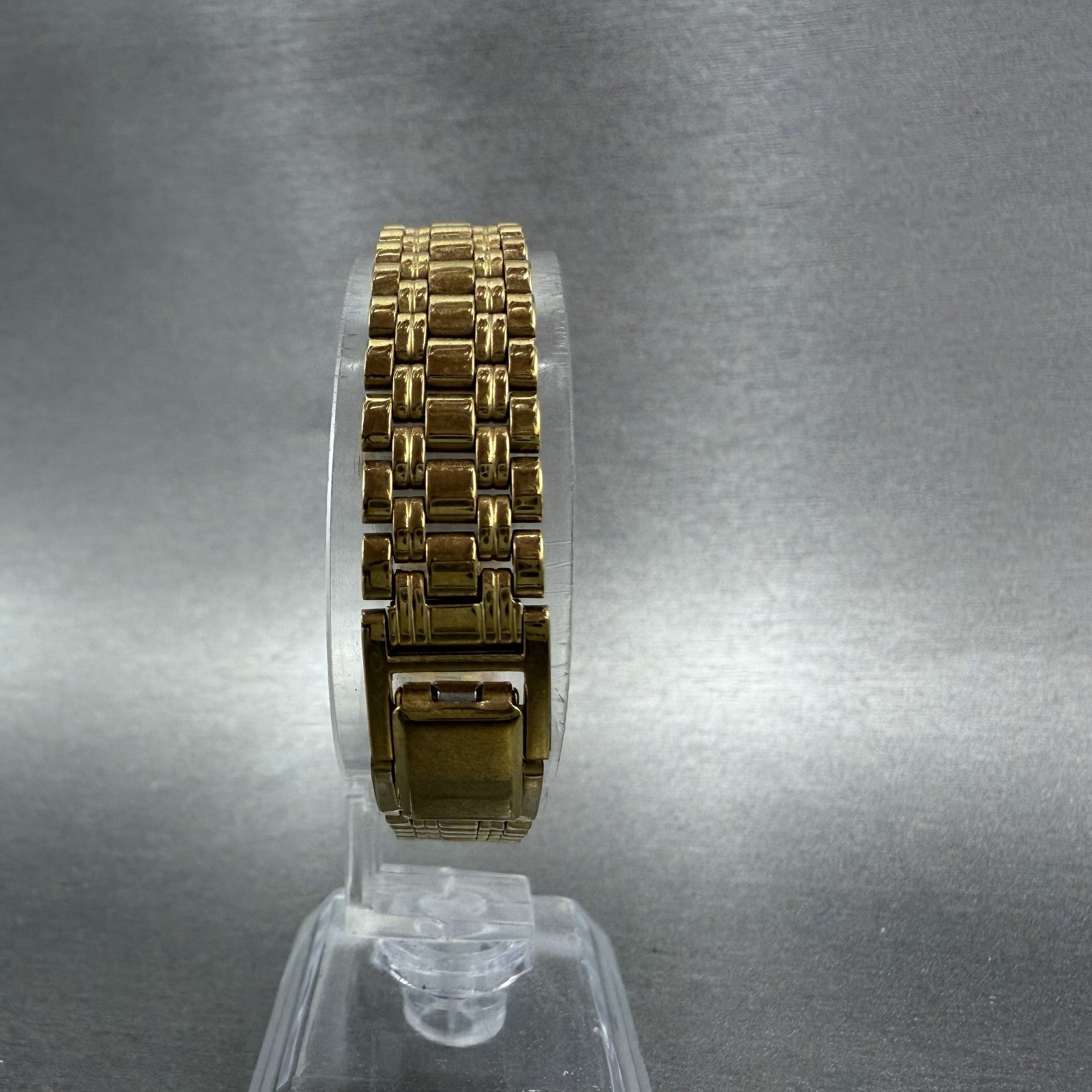 Seiko Tank Watch Women 18mm Champagne Dial Gold Tone Rectangle V401-5129 NewBatt7