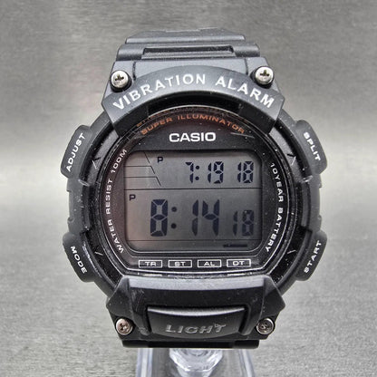 Casio W-736H Watch Men 45mm Black Vibration Alarm Chronograph Digital New Batt0