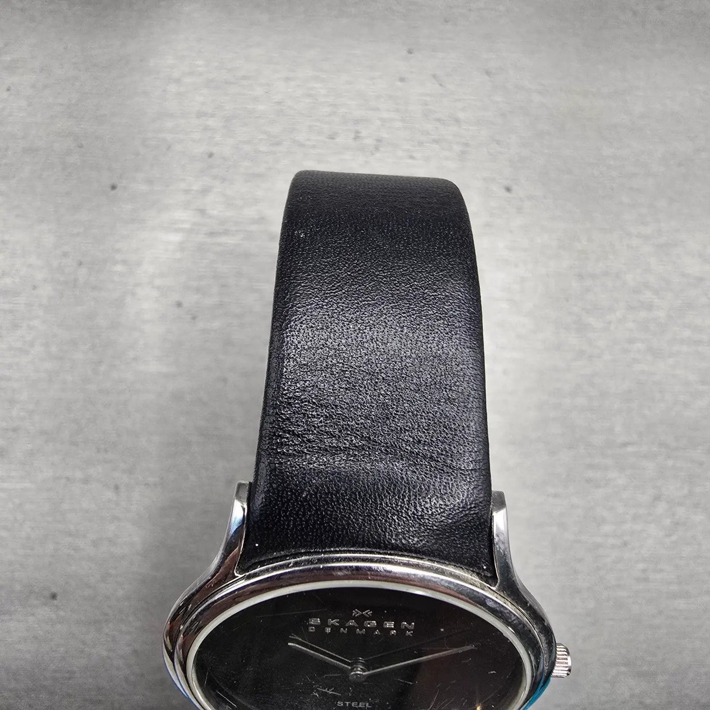 Skagen Watch Men 37mm Black Dial Silver Tone Round 256LSLB READ!! New Battery4