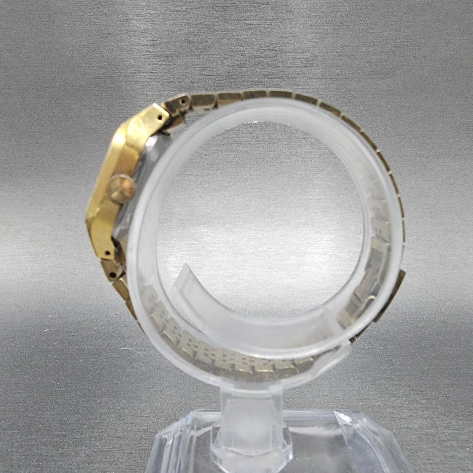 VTG Seiko Watch Women 18mm White Dial Gold Plated Rectangle Manual Wind Runs6