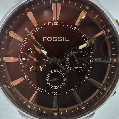 Fossil Chronograph Watch Men 48mm Brown Dial Brown Tone FS-4357 PARTS2