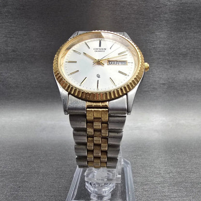Citizen CQ President Watch Men 35mm Silver Dial Daydate 1102-R12535 New Battery5