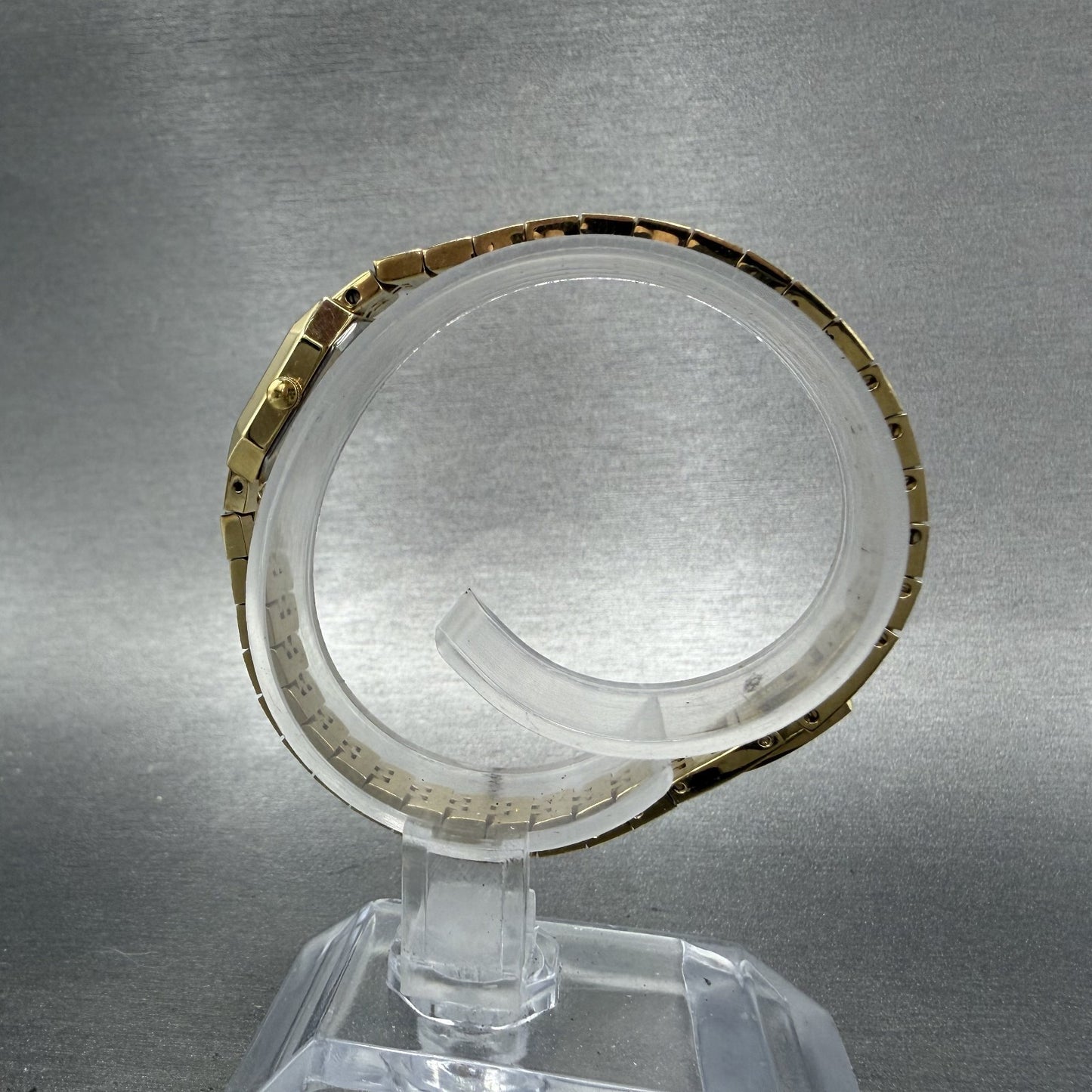 Citizen CQ Tank Watch Women 13mm Champagne Dial Gold Tone Octagon New Battery AB6