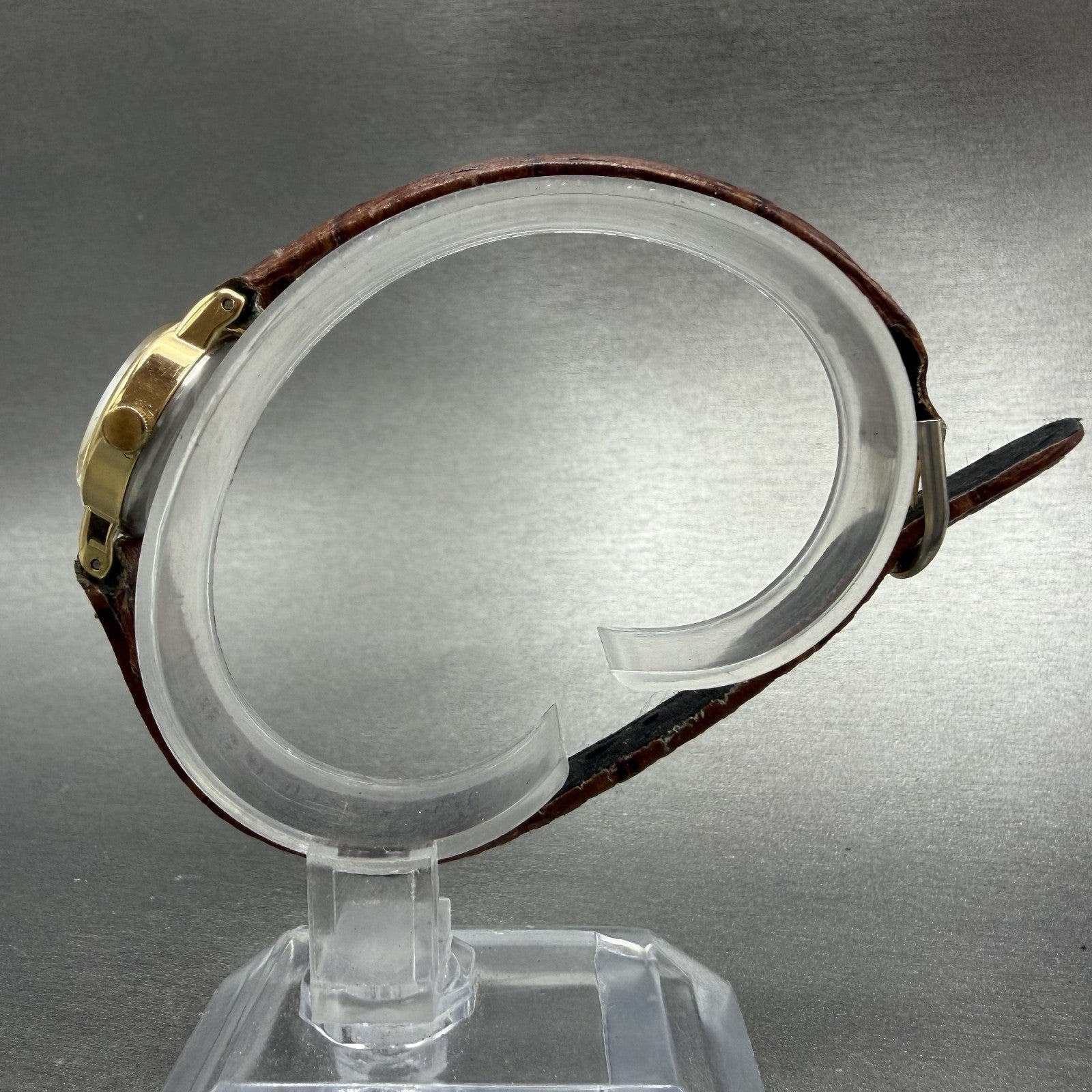 Seiko Watch Women 19mm Gold Dial Gold Tone Round 5420-0019 New Battery VTG6