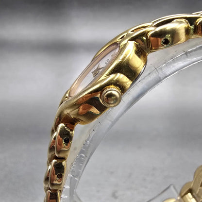 Seiko Watch Women 18mm White Dial Gold Tone Oval 4N00-F080 New Battery Vintage2